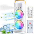 Portable Double Ended Spray Fan with Misting | USB Rechargeable Mini Air Cooler
