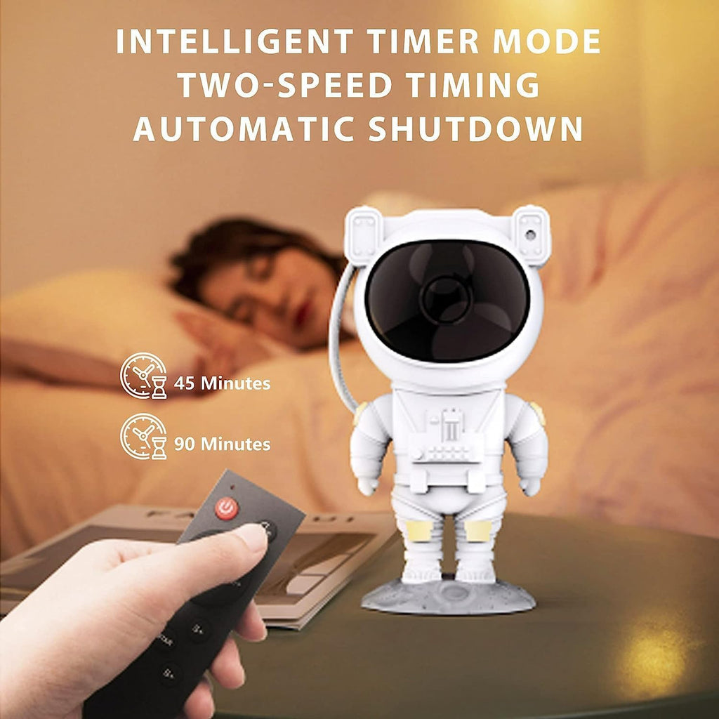 Astronaut Galaxy Projector Night Light – 360° Rotating Nebula Star Projector with Remote Control