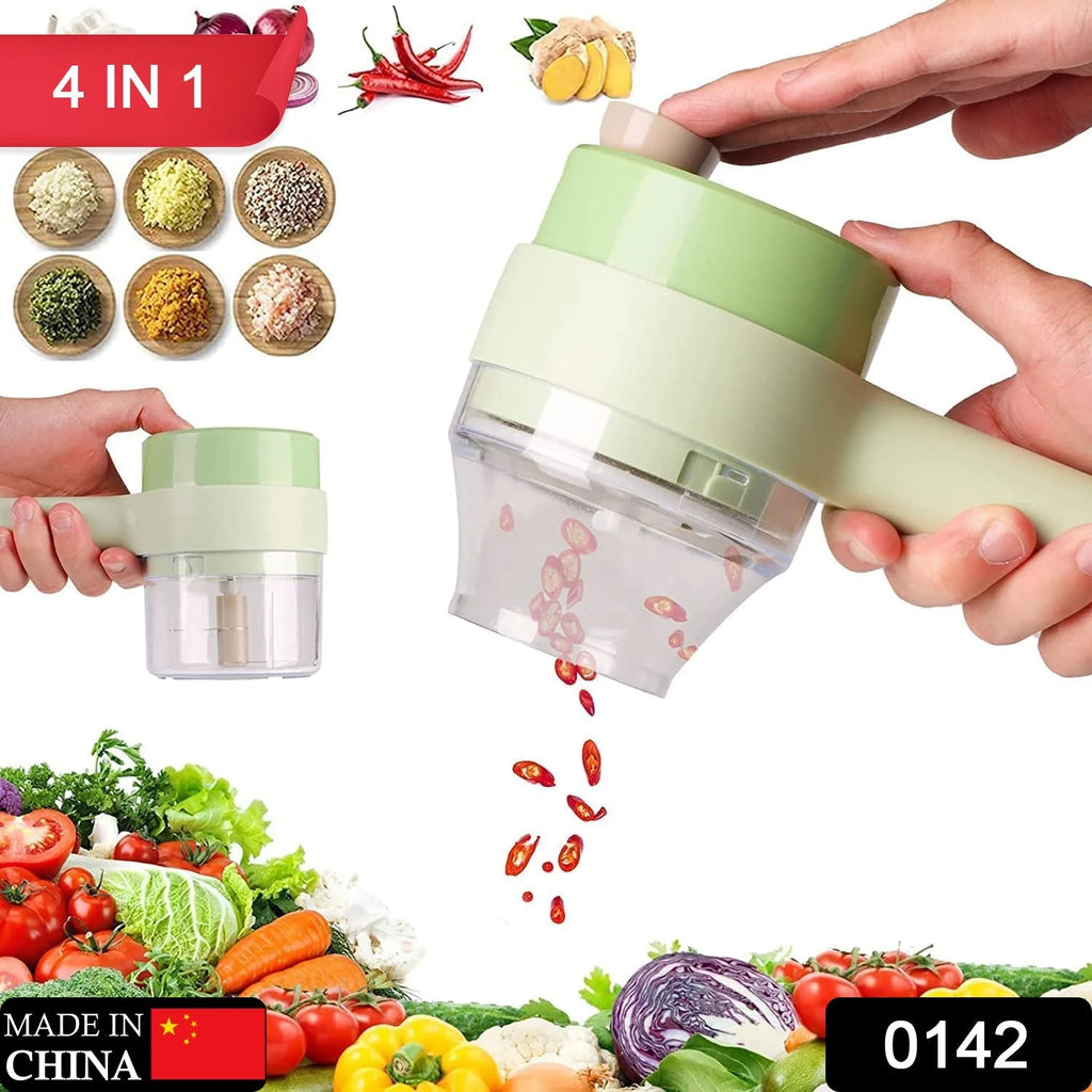 Electric Vegetable Chopper – 4-in-1 Handheld Slicer