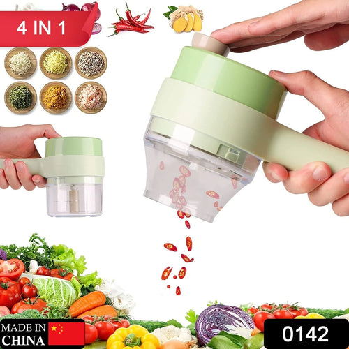 Electric Vegetable Chopper – 4-in-1 Handheld Slicer