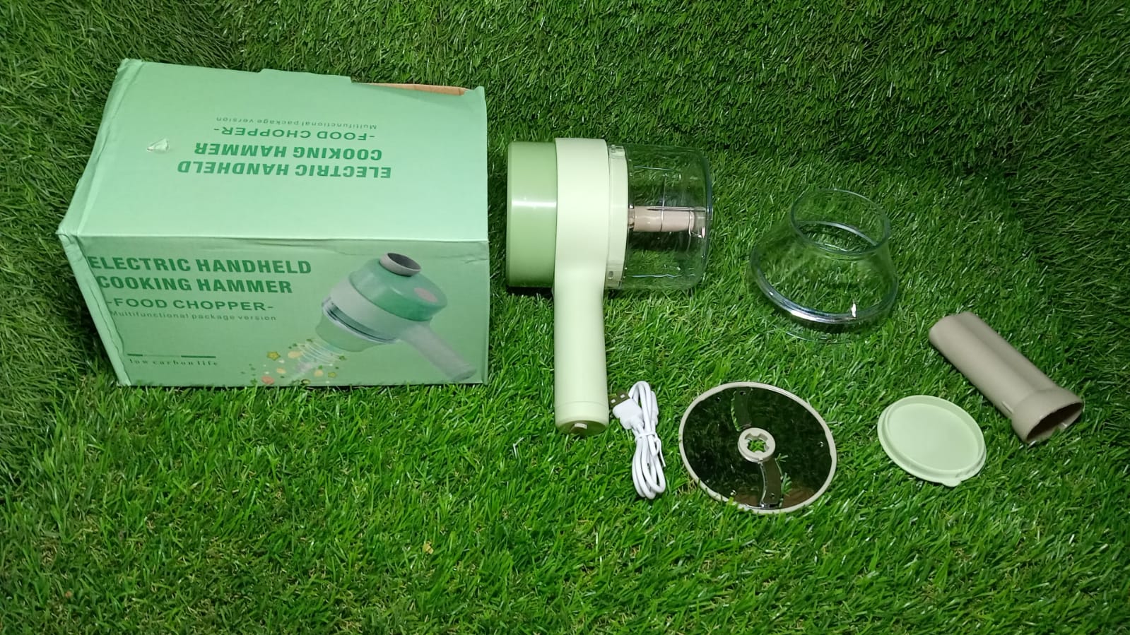 Electric Vegetable Chopper – 4-in-1 Handheld Slicer